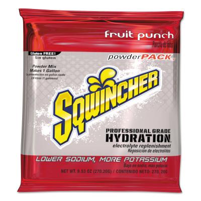 Sqwincher Powder Packs, Fruit Punch, 9.53 oz, Pack, Yields 1 gal, 159016005