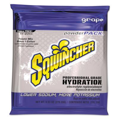 Sqwincher Powder Packs, Grape, 9.53 oz, Pack Yields 1 gal, 159016006