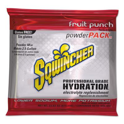 Sqwincher Powder Packs, Fruit Punch, 23.83 oz, Pack, Yields 2.5 gal, 159016042