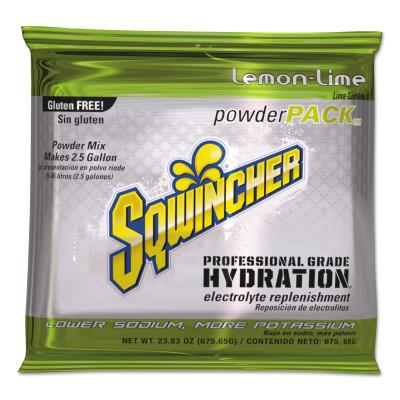 Sqwincher Powder Packs, Lemon-Lime, 23.83 oz, Pack, Yields 2.5 gal, 159016043