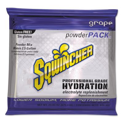 Sqwincher Powder Packs, Grape, 23.83 oz, Pack, Yields 2.5 gal, 159016046