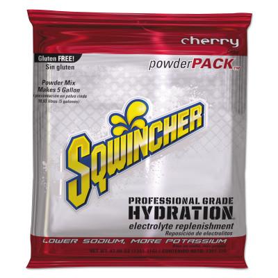 Sqwincher Powder Packs, Cherry, 47.66 oz, Pack, Yields 5 gal, 159016401