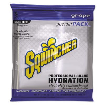 Sqwincher Powder Packs, Grape, 47.66 oz, Pack, Yields 5 gal, 159016406