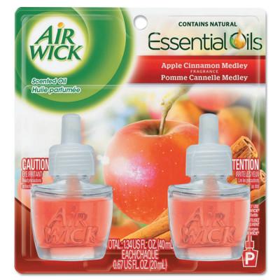 Reckitt Benckiser Scented Oil Refill, Warming - Apple Cinnamon Medley,0.67oz, Orange, 80420CT