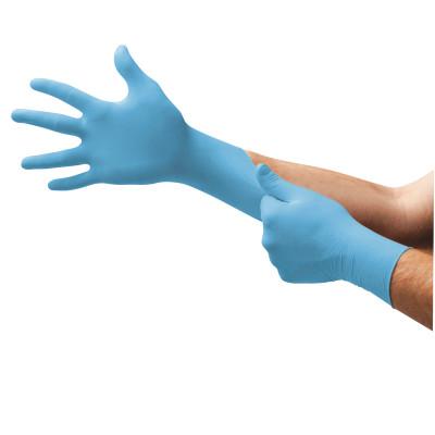 Ansell XCEED Exam Gloves, Nitrile, Beaded Cuff, Medium, Blue, XC-310-M