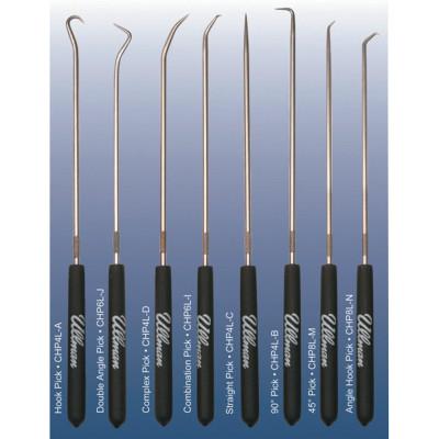 Ullman 8-Piece Hook & Pick Set, Rubber Handle, High Carboned Steel, 9-3/4 in L, CHP8-L
