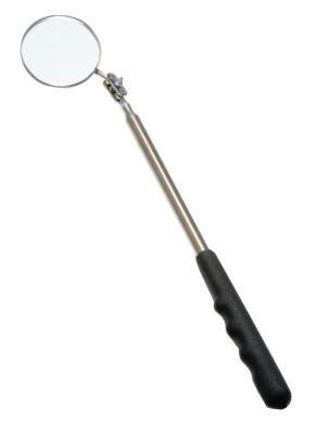Ullman Extra Long Magnifying Inspection Mirrors, 2-1/4 in Dia., 12 in-4.3 ft L, HTC-2LM