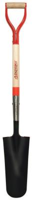 The AMES Companies, Inc. Drain Spade, 14 in L x 6.125 in W Round Blade, 29 in American Hardwood, Steel/Wood, D-Grip Handle, 47202