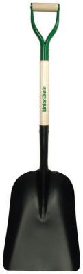 The AMES Companies, Inc. Steel Scoops, 17 in x 12 in Blade, 48 in White Ash Steel D-Grip Handle, 50143