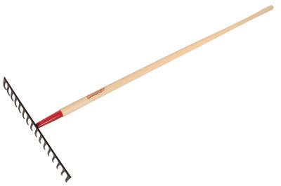 The AMES Companies, Inc. Level Rake, 17 in Forged Steel Blade,16 Tine, 66 in White Ash Handle, 63111