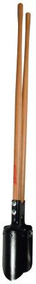 The AMES Companies, Inc. Post Hole Digger, 11-1/2 in Beveled Blades, 6 in Spread, Hercules Pattern, 48 in Straight American Hardwood Handles, 78005
