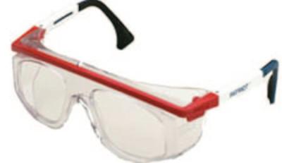 Honeywell Astrospec Rx 3000 Eyewear, Clear Lens, Blue/Red/White Frame, S2574