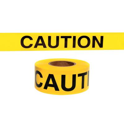 Presco Barricade Tape, 3 in x 1000 ft, 4 mil, Yellow, CAUTION, B3104Y16