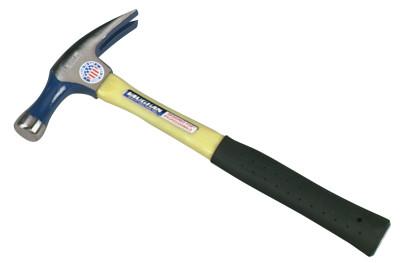 Vaughan® Electrician's Claw Hammer, Forged Steel, Fiberglass Handle, 14 in, 1.86 lb, E18F