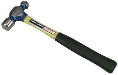 Vaughan® Ball Pein Hammer, Straight Fiberglass Handle, 13 in, Forged Steel 12 oz Head, FS2012