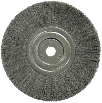 Weiler® Narrow Face Crimped Wire Wheel, 8 in D, .008 Steel Wire, 01148