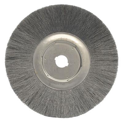 Weiler® Narrow Face Crimped Wire Wheel, 12 in D, .0118 Steel, 1 1/4 in Arbor, 01319