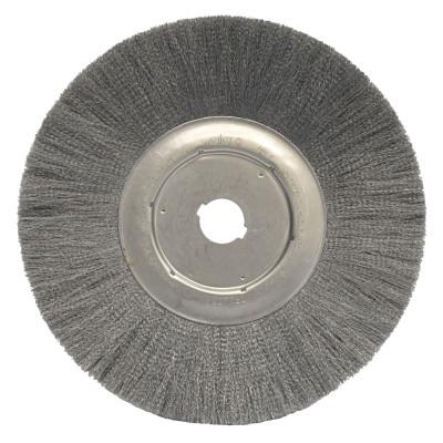 Weiler® Narrow Face Crimped Wire Wheel, 15 in D, .0118 Steel Wire, 01339
