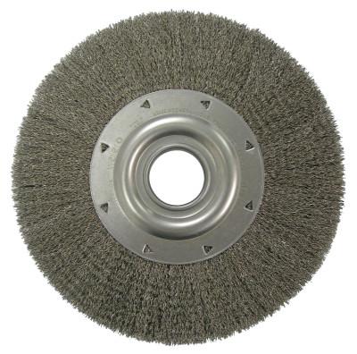 Weiler® Wide-Face Crimped Wire Wheel, 12" Dia. x 2" W, 0.014 Stainless Steel, 3,000 rpm, 03680