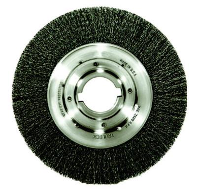 Weiler® Medium Crimped Wire Wheel, 10 in D x 1 1/8 in W, .0118 in Steel Wire, 3,600 rpm, 06150