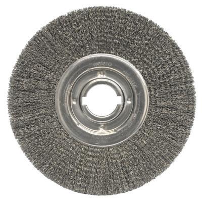 Weiler® Medium Crimped Wire Wheel, 12 in D x 1 1/4 in W, .0118 in Steel Wire, 3,600 rpm, 06180