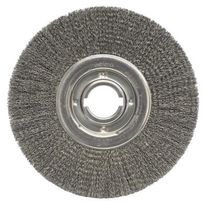 Weiler® Medium Crimped Wire Wheel, 12 in D x 1 1/4 in W, .014 in Steel Wire, 3,600 rpm, 06190