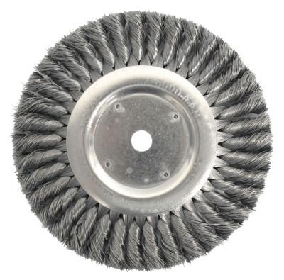 Weiler® Standard Twist Knot Wire Wheel, 8 in D x 5/8 in W, .0118 in Stainless Steel, 08375