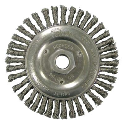 Weiler® Roughneck® Stringer Bead Wheel, 4 in D x 3/16 W, .02 in Wire, M10 x 1.25 Arbor, 13132