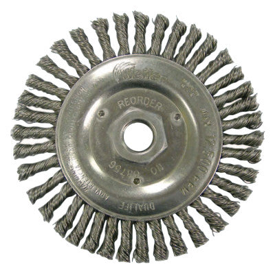 Weiler® Roughneck Stringer Bead Wheel, 5 in D x 3/16 in W, .02 in Wire, 12,500 rpm, 08756