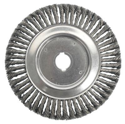 Weiler® Cable Twist Knot Wire Wheel, 10 in D, .023 in Steel Fill, 3/4 in Arbor Hole, 08878