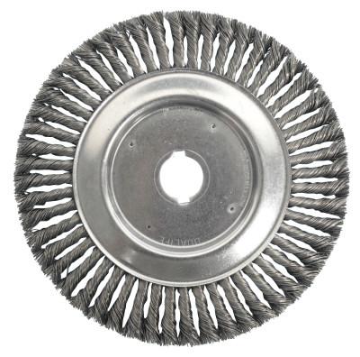 Weiler® Cable Twist Knot Wire Wheel, 10 in D, .023 in Steel Fill, 1-1/4 in Arbor Hole, 08879