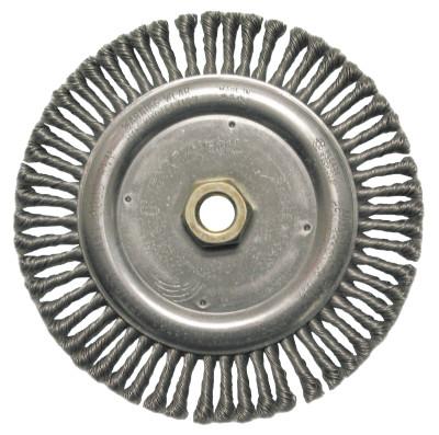 Weiler® Roughneck® Stringer Bead Wheel, 7 in D x 3/16 in W, .02 in Steel Wire, 09100