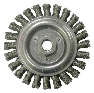 Weiler® Roughneck® Stringer Bead Wheel, 5 in D x 1/2 in W, .023 Steel Wire, 12,500 rpm, 09856