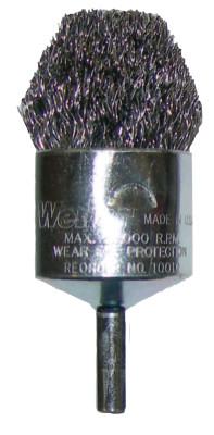 Weiler® Controlled Flare End Brushes, Steel, 22,000 rpm, 3/4" x 0.014", 10306