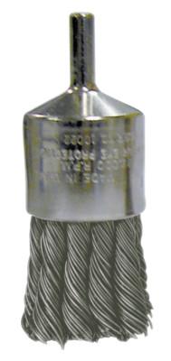 Weiler® Nickel Plated End Brush, Stainless Steel, 1-1/8 in x 0.014 in, 22,000 rpm, 10392