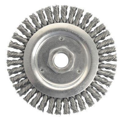 Weiler® Stringer Bead Brush, 4 1/2 in D x 3/16 in W, .02 in Stainless Steel, 12,500 rpm, 13238