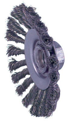 Weiler® Knot Wire Bevel Wheel, 4 1/2 in D, 13456