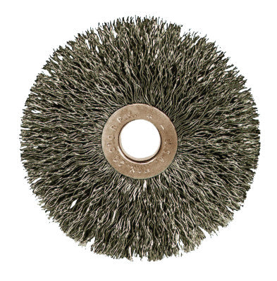 Weiler® Copper Center™ Small Diameter Wire Wheel, 1 3/8 in D, .006 in, 1/4 in Arbor Hole, 15131