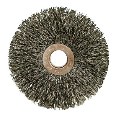 Weiler® Copper Center™ Small Wire Wheel, 1 1/2 in D x 1/4 in W, .0104 Steel, 20,000 rpm, 15322