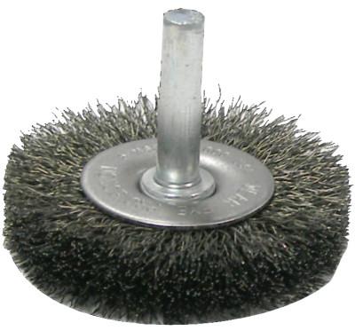 Weiler® Crimped Wire Radial Wheel Brush, 2 in D, .014 in Steel Wire, 20,000 rpm, 17957