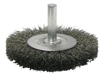 Weiler® Crimped Wire Radial Wheel Brush, 2 1/2 in D, .014 in Steel Wire, 20,000 rpm, 17962
