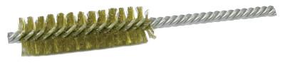 Weiler® Double-Spiral Double-Stem Power Tube Brush, 1/2 in, .006 Brass, 2 in B.L. (DS-1/2), 21178