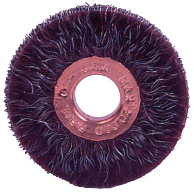 Weiler® Polyflex® Small Diameter Wire Wheel, 2 in D x 1/4 in W, .014 Steel, 20,000 rpm, 35070