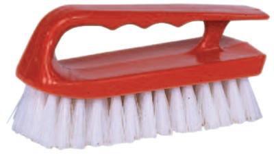 Weiler® Hand Scrub Brush, 6 in Plastic Block, 1 1/8 in Trim L, White Polypropylene Fill, 44395