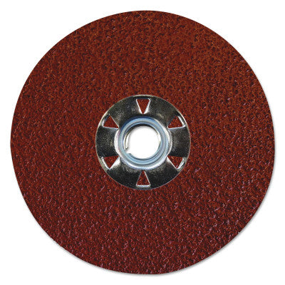 Weiler® Tiger Aluminum Resin Fiber Discs, 4 1/2 in, 5/8 Arbor, 24 Grit, Aluminum Oxide, 60600