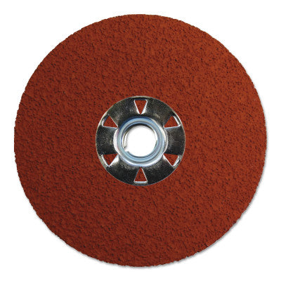 Weiler® Tiger Ceramic Resin Fiber Discs, 4 1/2 in Dia, 5/8 in-11 Arbor, 50 Grit, 25/Box, 69882