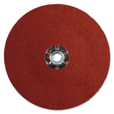 Weiler® Tiger Ceramic Resin Fiber Discs, 7 in Dia, 5/8 Arbor, 36 Grit, Ceramic, 69895