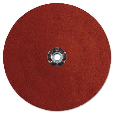 Weiler® Tiger Ceramic Resin Fiber Discs, 9 in Dia, 5/8 Arbor, 24 Grit, Ceramic, 69901