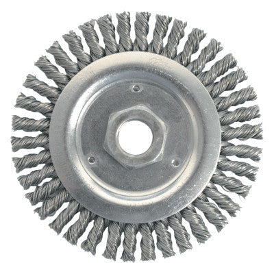 Weiler® Dually™ Stringer Bead Wheel, 4 1/2 in D x 3/16 W, .02 Carbon Steel, 12,500 rpm, 79801