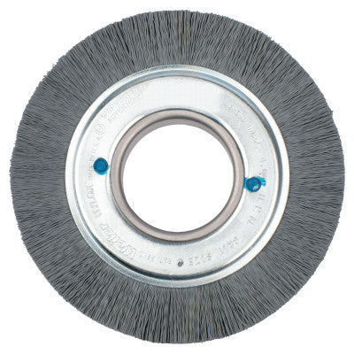 Weiler® Nylox® Crimped-Filament Wheel Brush, 6in Dia. x 1 in W, 0.060 Bristle, 3,600 rpm, 83070